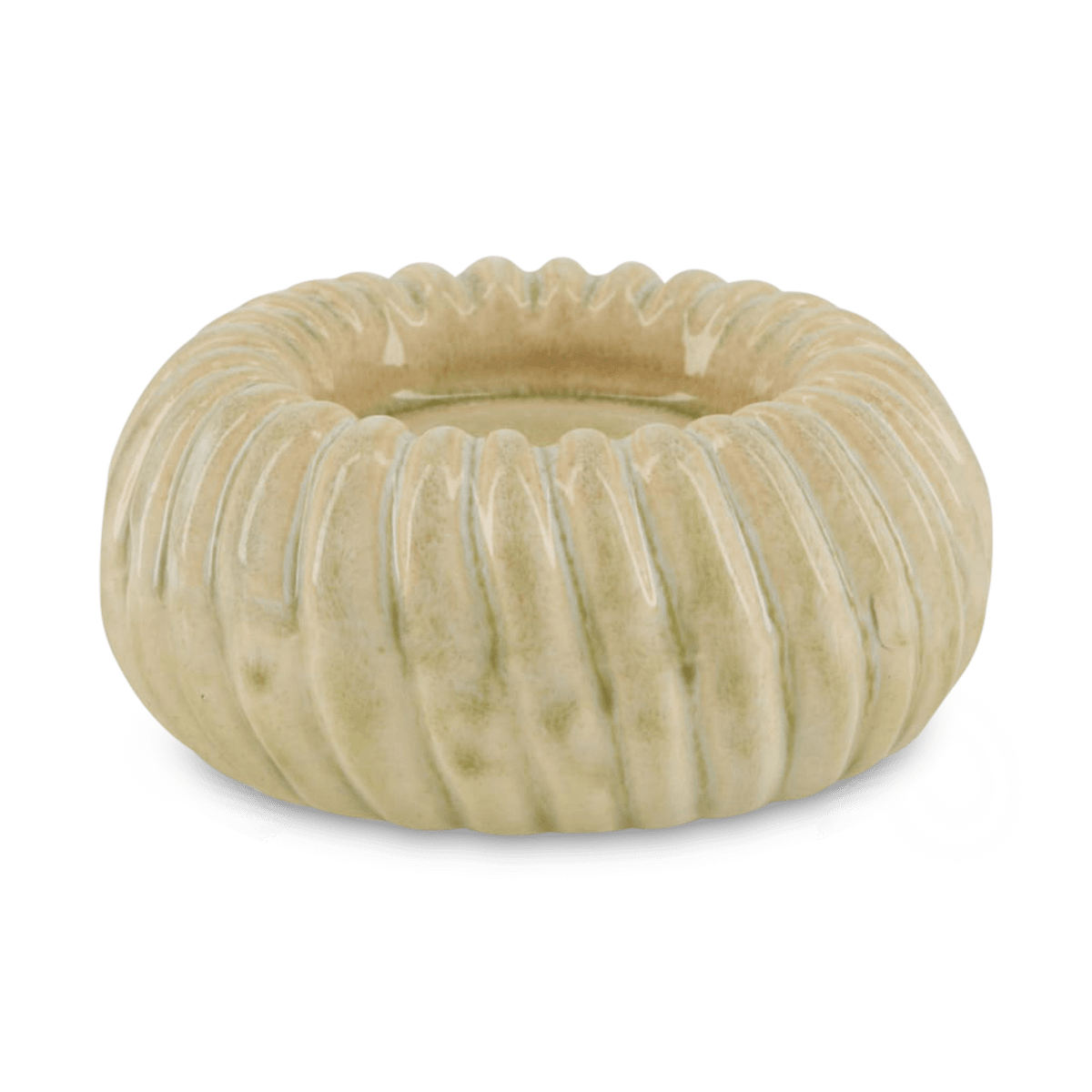 TL-Houder WANJA Rond Keramiek Beige