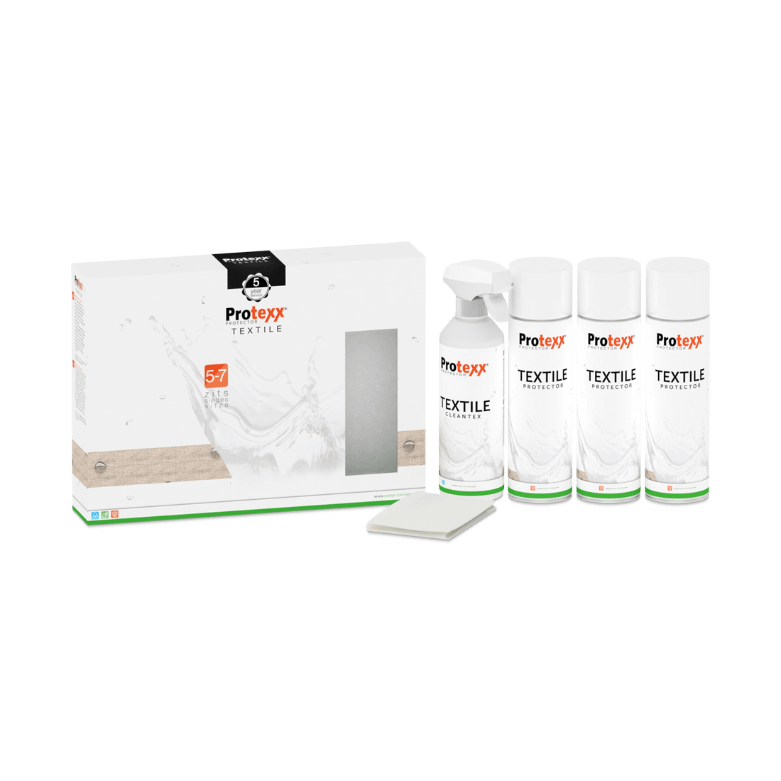 PROTEXX Textile Protector 5jaar, 5/7-zit PROTEXX Textile Protector 5jaar, 5/7-zit