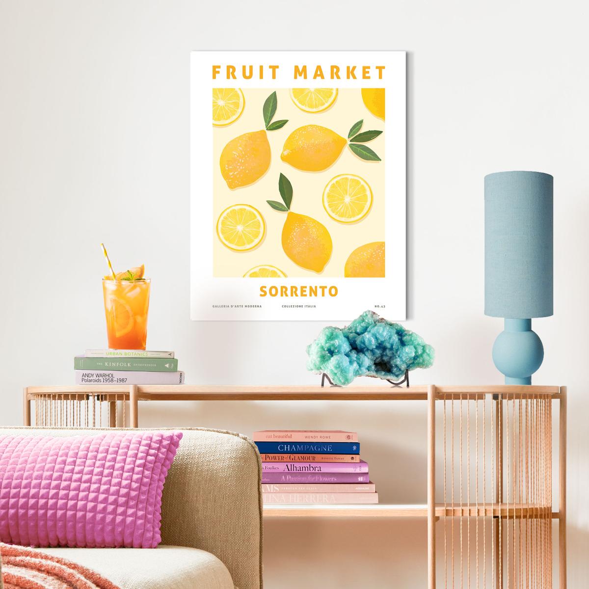 Framed Canvas SORRENTO LEMONS 40x50