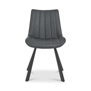 Eetstoel WILSON PU Vintage Antraciet Eetstoel WILSON PU Vintage Antraciet