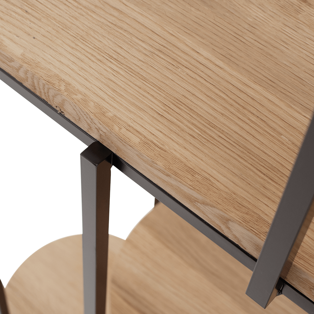 Boekenrek HEDDA 90x33x205 Eiken