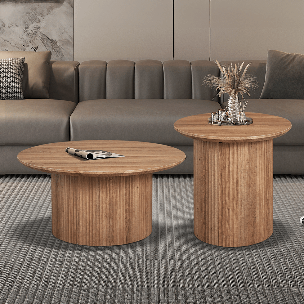 Salontafel PORTO Decor Oude Eik Ø50