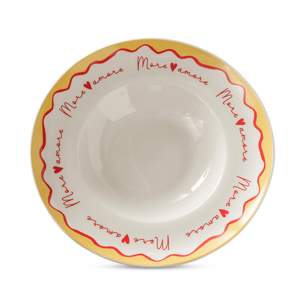 Pastabord APPETIO Porselein Wit/Rood