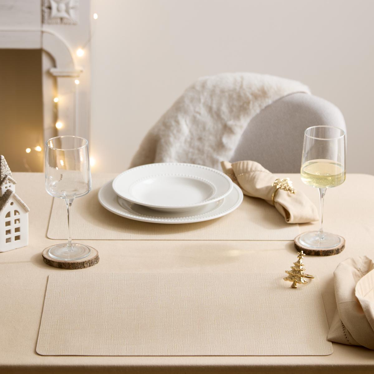 Placemat ESMET Kunststof Beige