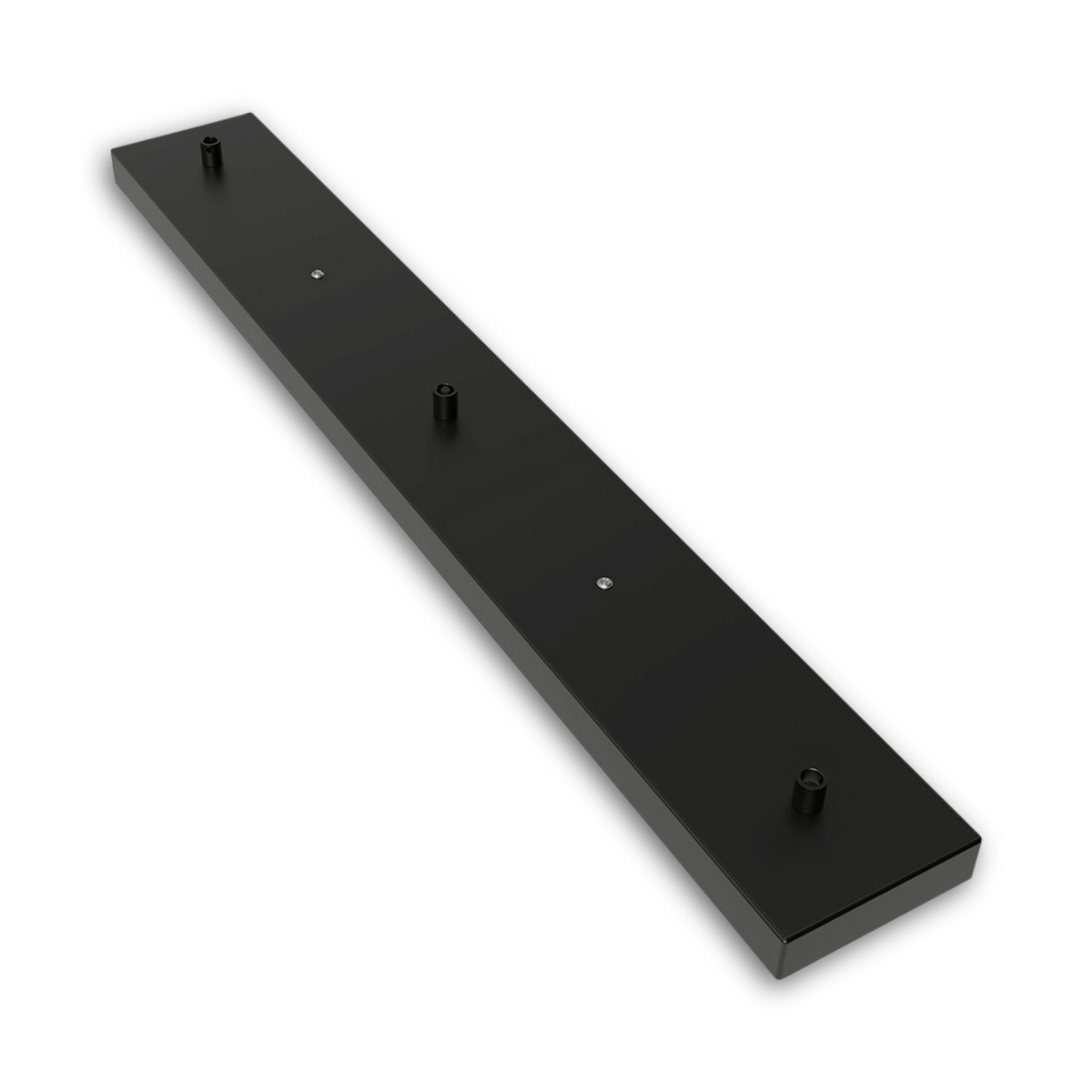Met. Plaf. Bar 70x10 3 Gat Mat Zwart