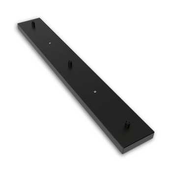 Met. Plaf. Bar 70x10 3 Gat Mat Zwart Met. Plaf. Bar 70x10 3 Gat Mat Zwart