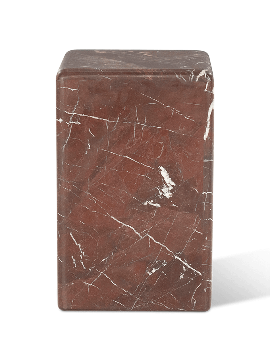 Bijzettafel Dice Rood Marmer