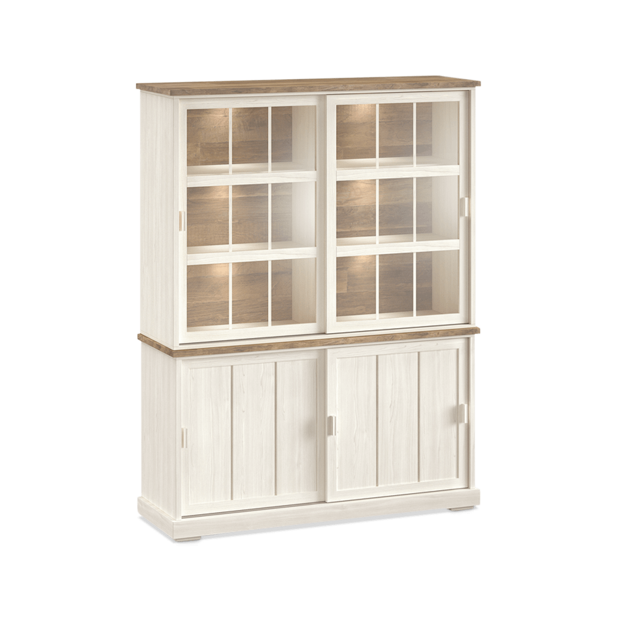 Dressoir met Opzetkast TOLUCA Lariks/Old Teak B159