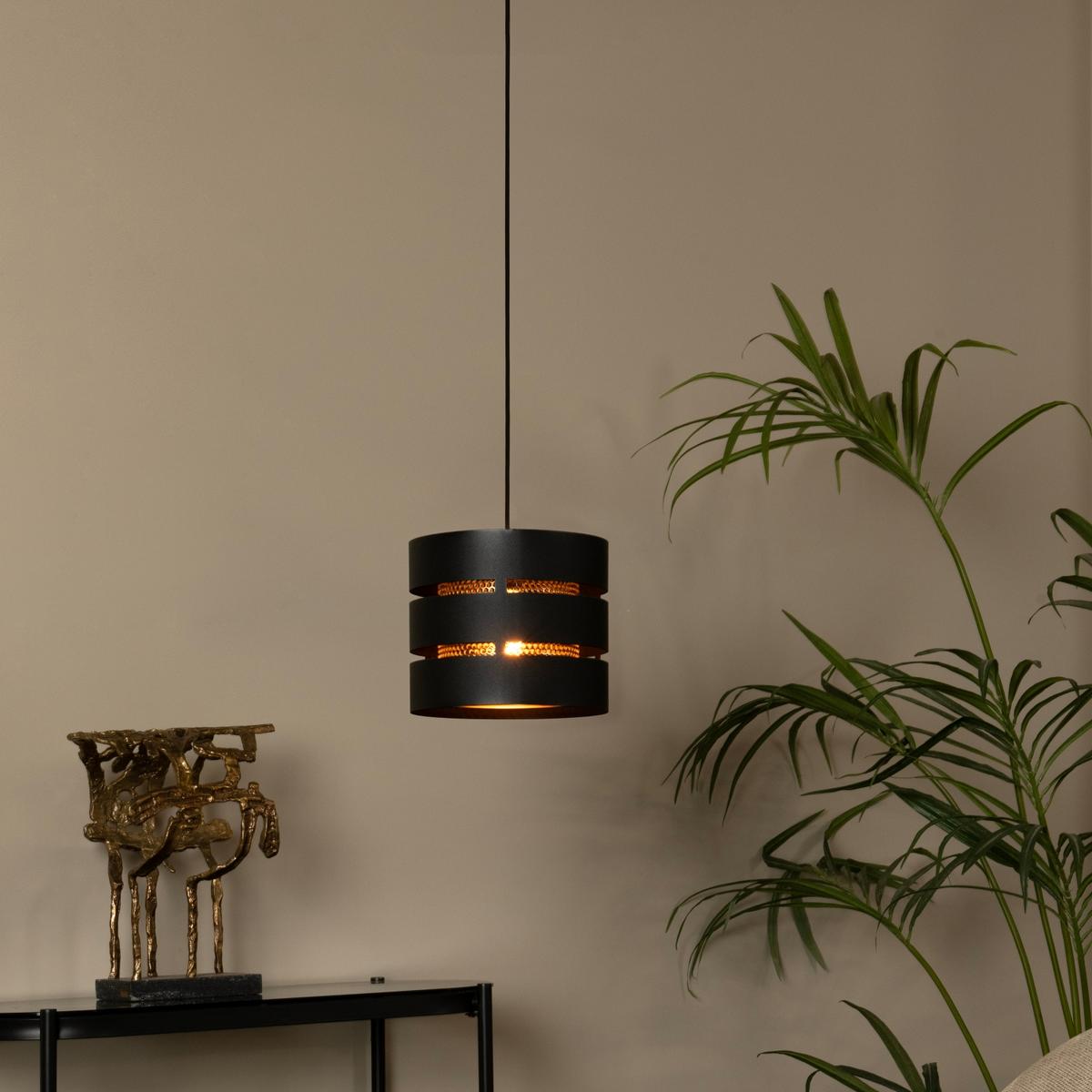 Hanglamp ROSAS 1Del. Zwart/Goud