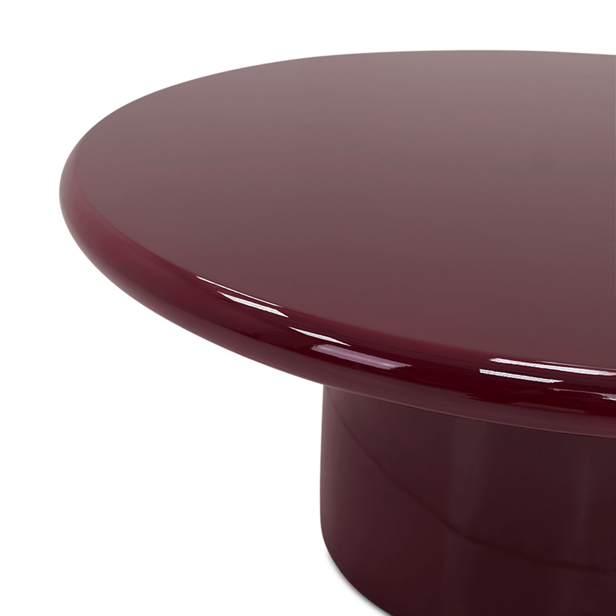 Salontafel LUMO Ø80 Hoogglans Terra Rosso