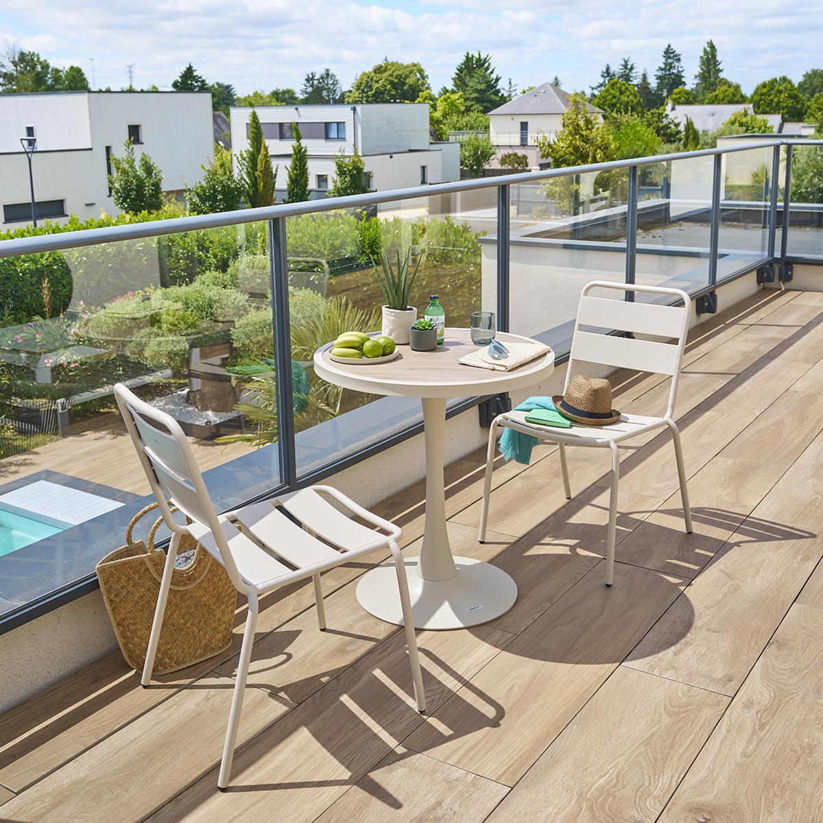 Tuintafel LECCO  Ø70 Beige