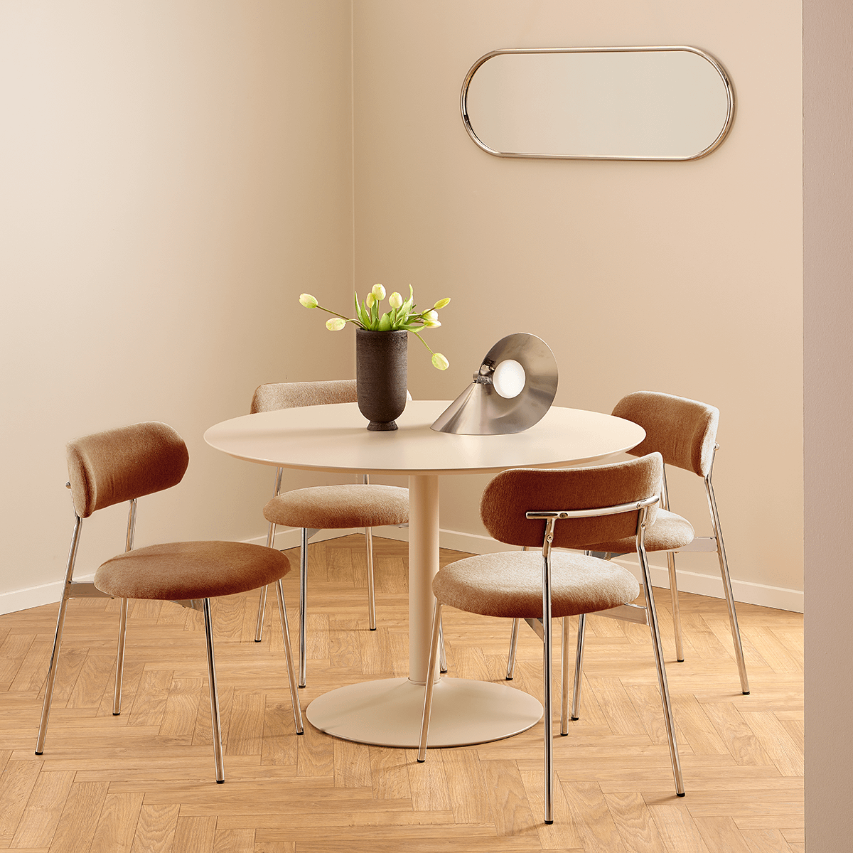 Stoel LYKKO Terracotta/Chrome