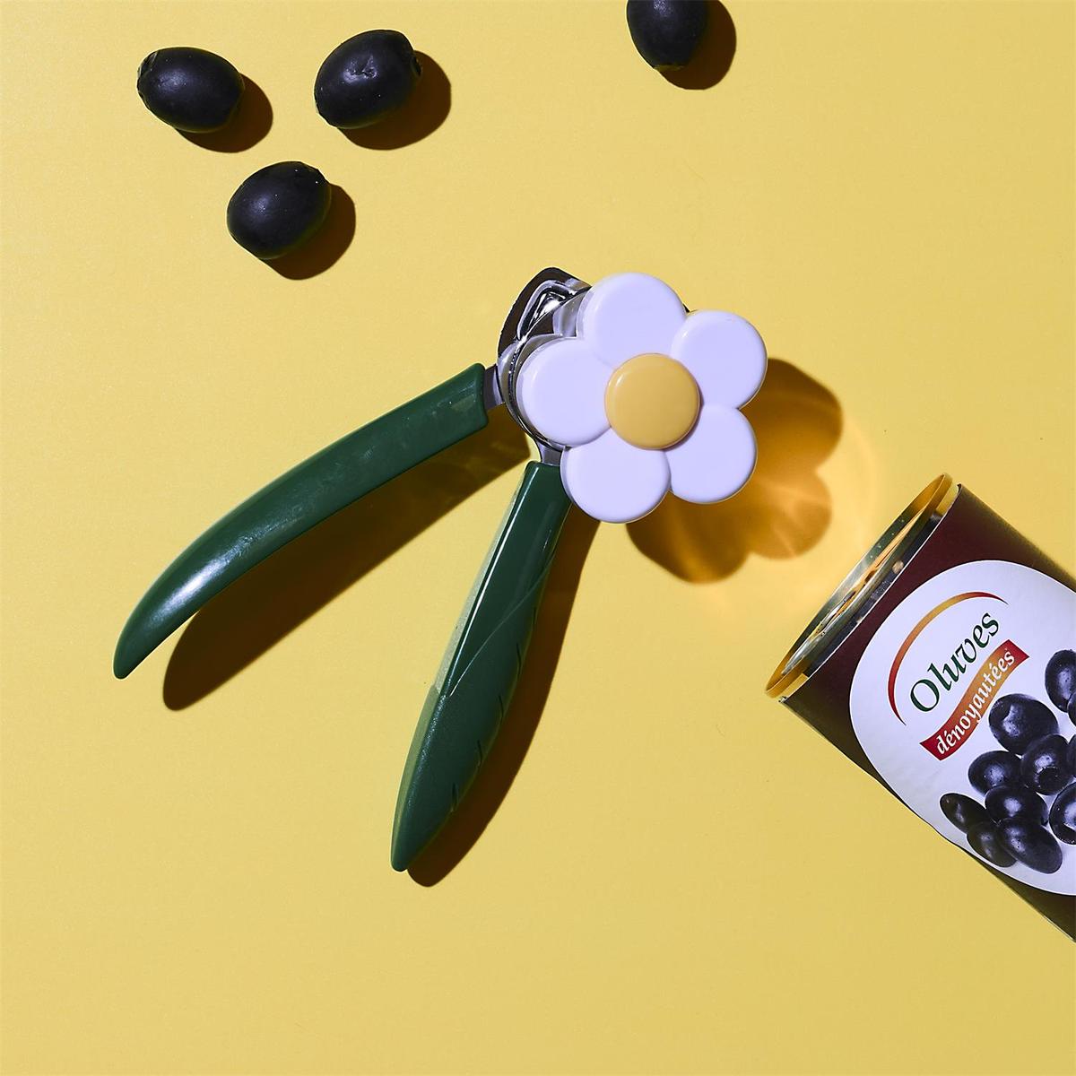 Blikopener FLOWER Wit/Groen