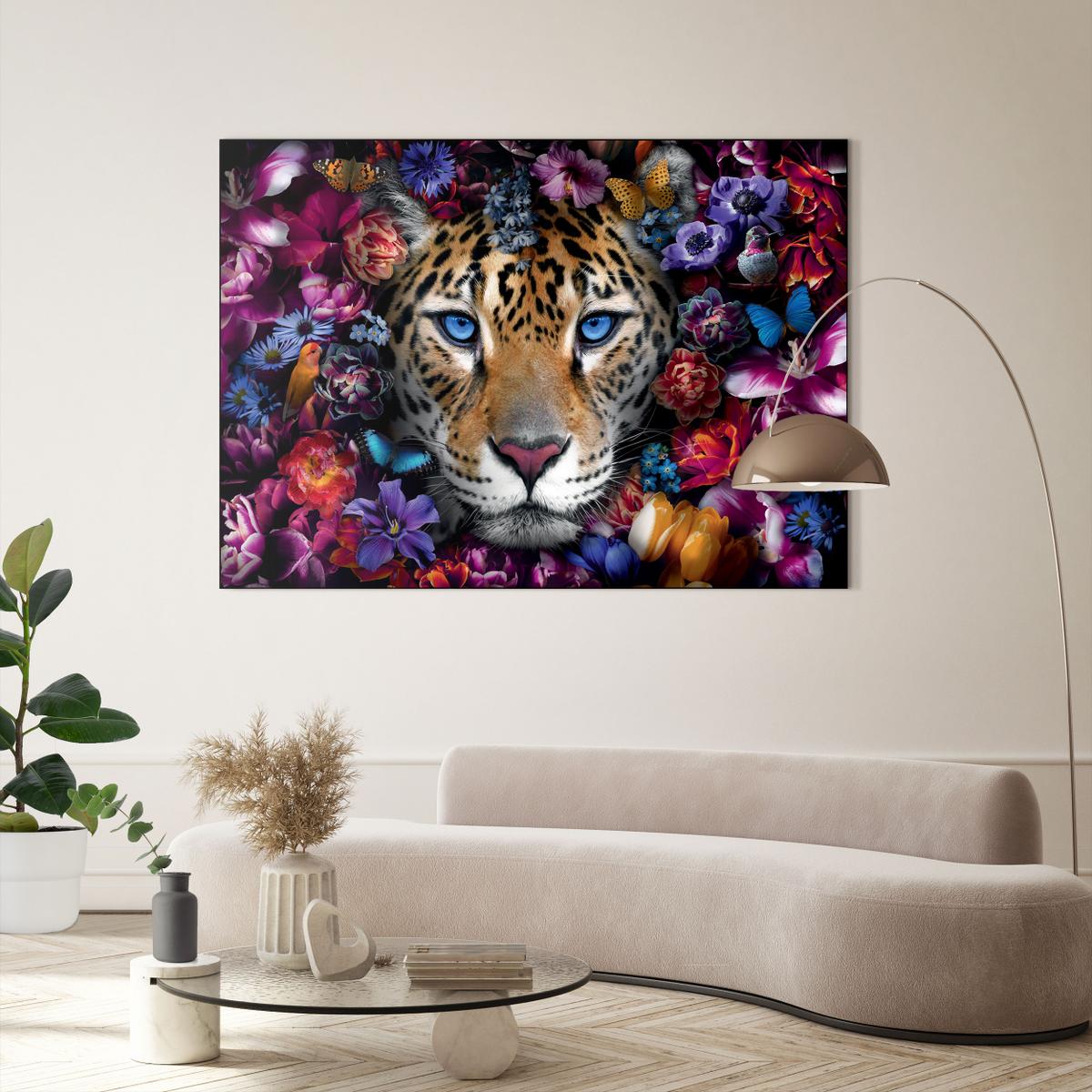 Framed Canvas POWER CAT 140x100