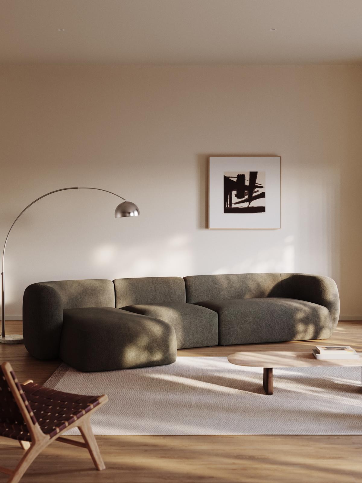 Hoeksalon Martina Longchair Links Groen B377