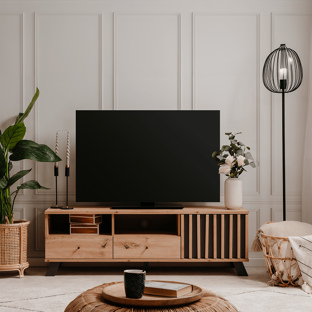 TV-meubel SUMATRA Artisan Eik/Antraciet B138