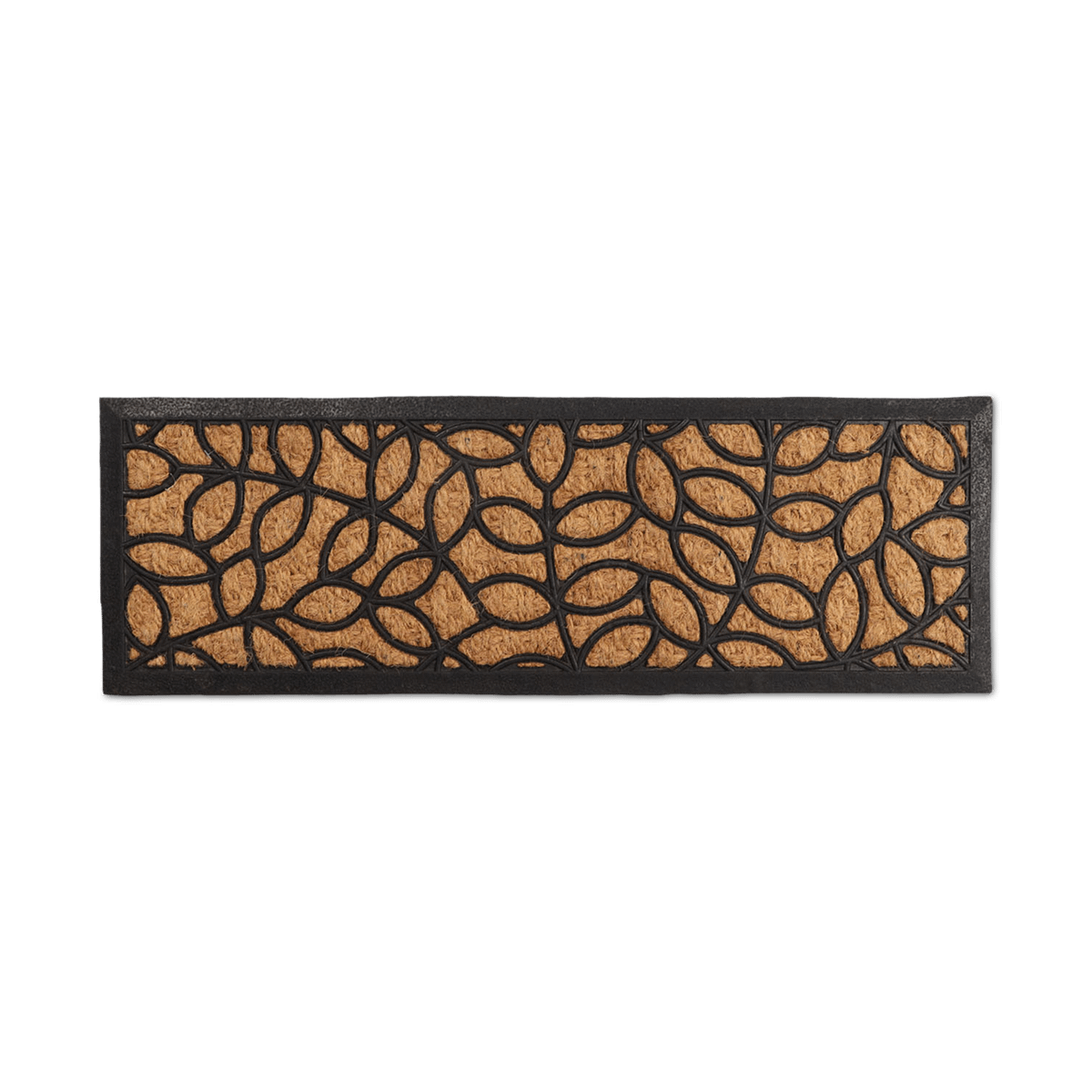 Deurmat AYAZ Kokos/Rubber Bladmotief 75x25