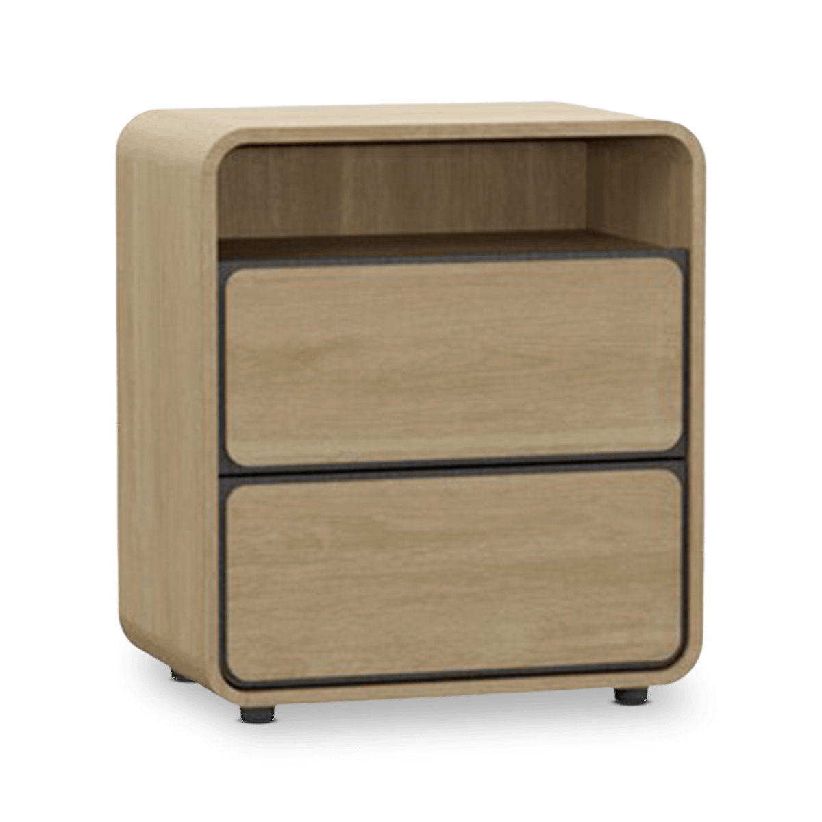 Nachttafel NESTOR Eik/Zwart B56