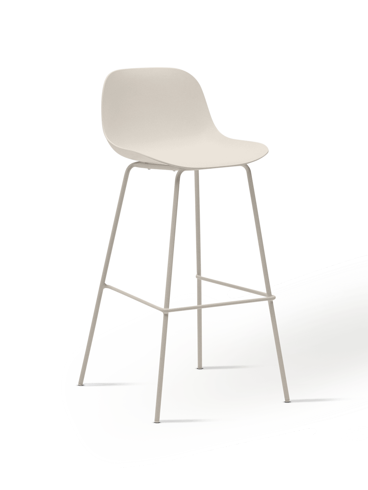 Altea beige kruk met stalen poten in beige afwerking 75 cm