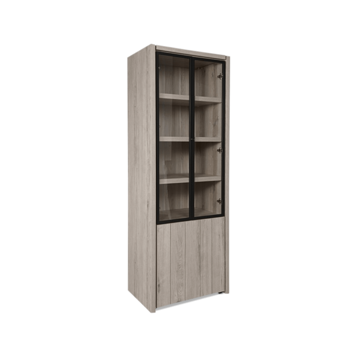 Vitrine WALTON Eik Lichtgrijs B75