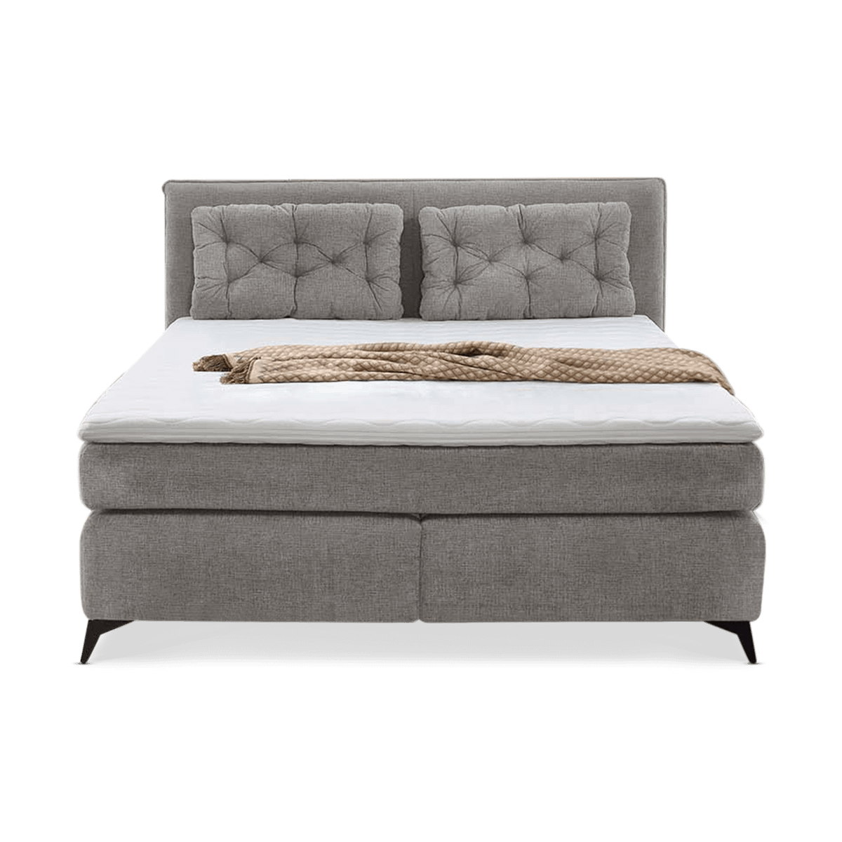 Boxspring NIEUWEGEIN 180X200 Chenille Grijs