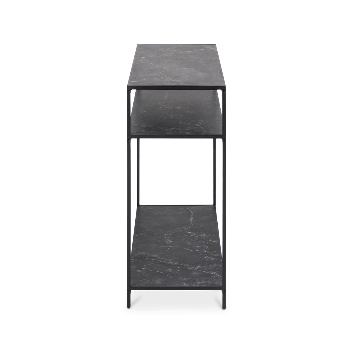 Console RADDEL Melamine Marble/Metal Black