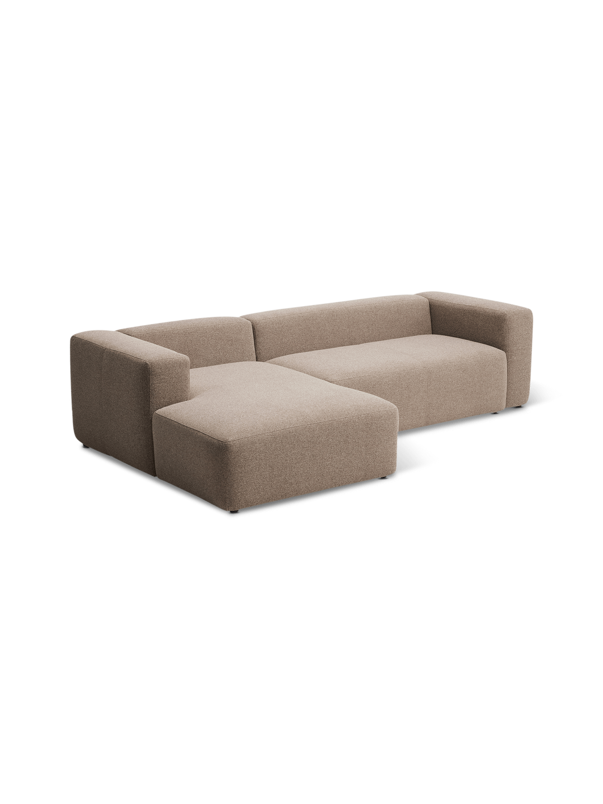 Hoeksalon Blok Longchair Links Bruin B300