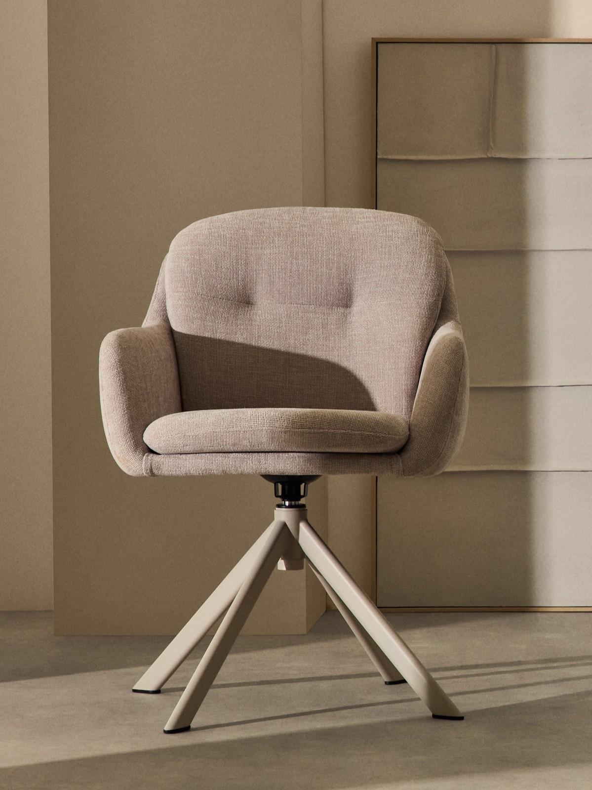 Draaistoel Lexa Beige Chenille