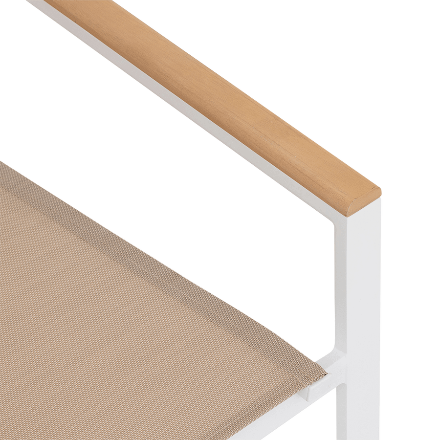 Armstoel DURELLA Beige/Acacia Armstoel DURELLA Beige/Acacia