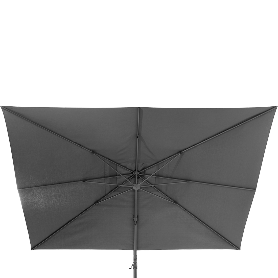 Zweefparasol AREZZO Vierkant Kantelbaar Grijs Zweefparasol AREZZO Vierkant Kantelbaar Grijs