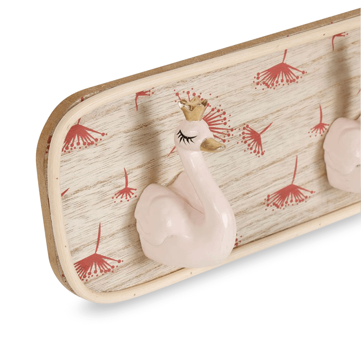 Wandkapstok CYGLI Zwaan Hout Roze