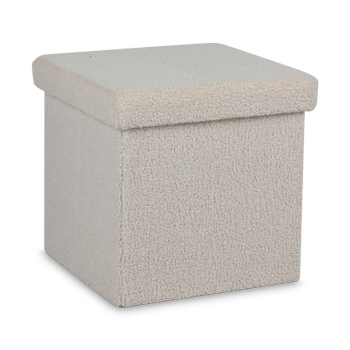 Opbergpouf TELLIA Teddy Wit Opbergpouf TELLIA Teddy Wit