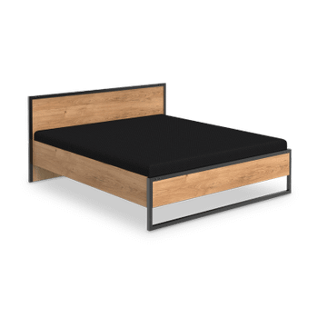 Bed KICK Plankeneiche/Raw Steel 160x200 Bed KICK Plankeneiche/Raw Steel 160x200