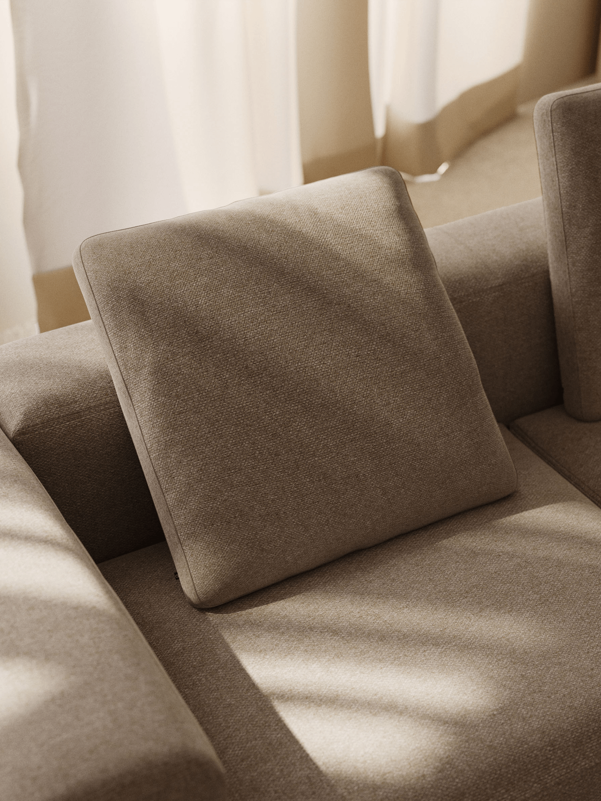 Kussen Blok Beige 60 x 60 cm