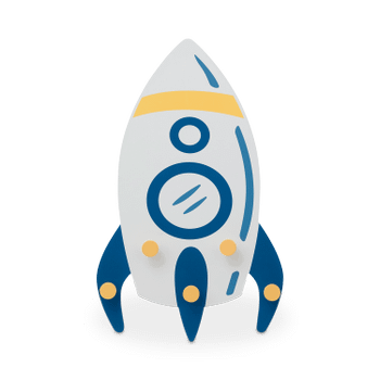 Wandkapstok IN SPACE Raket Hout Wandkapstok IN SPACE Raket Hout