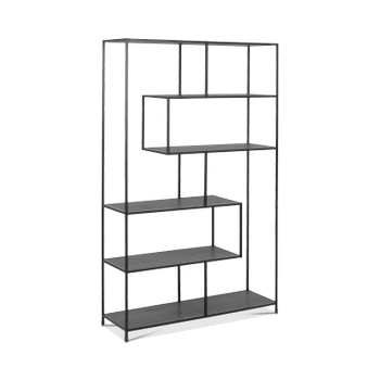 Boekenrek BOKSKAP Ash Black Assymetrisch B114 Boekenrek BOKSKAP Ash Black Assymetrisch B114