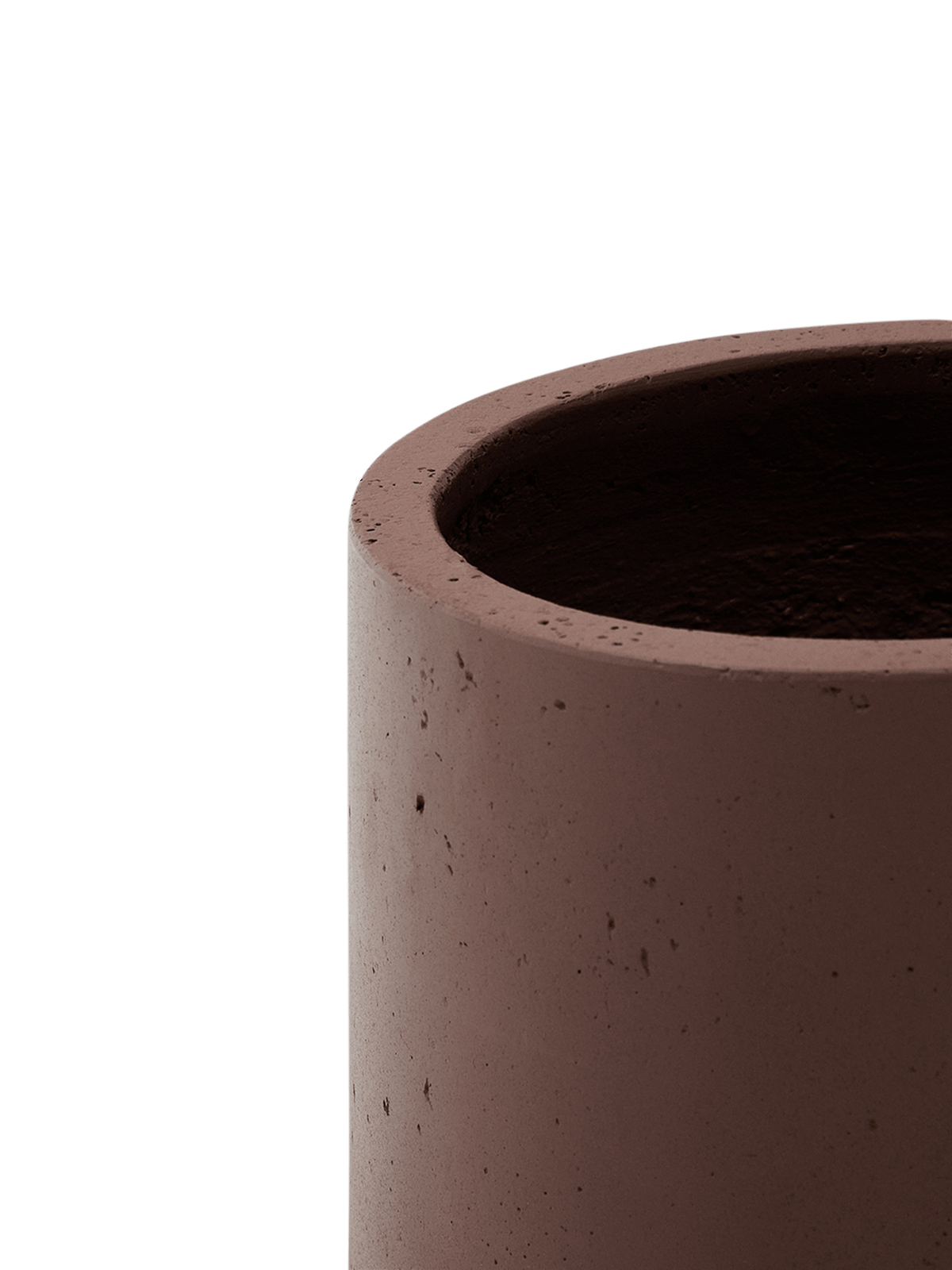 Calun donkerrode bloempot van cement ⌀32 cm