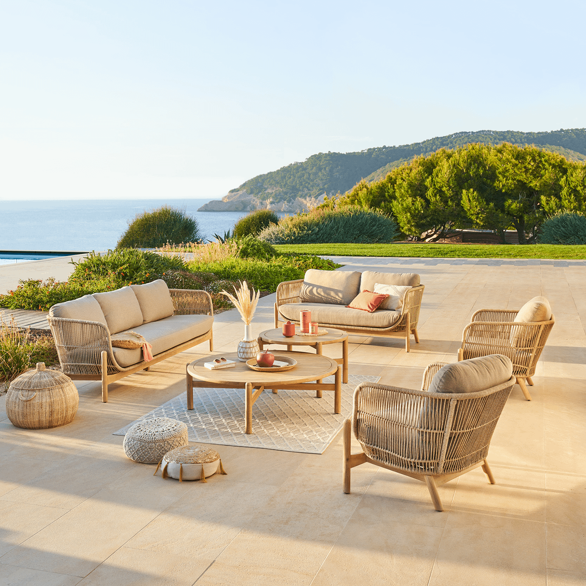 Fauteuil TRAPANI Acacia/Taupe