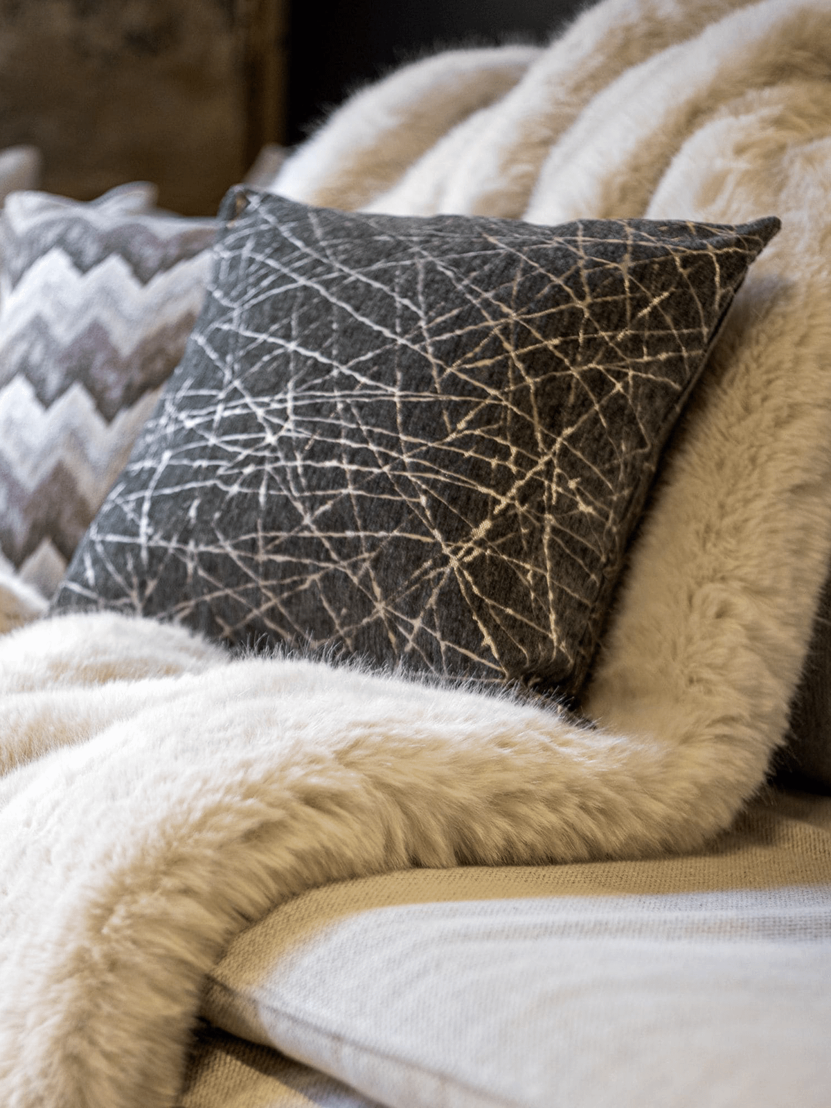 Kussen Odette Dark Olive 45 x 45 cm