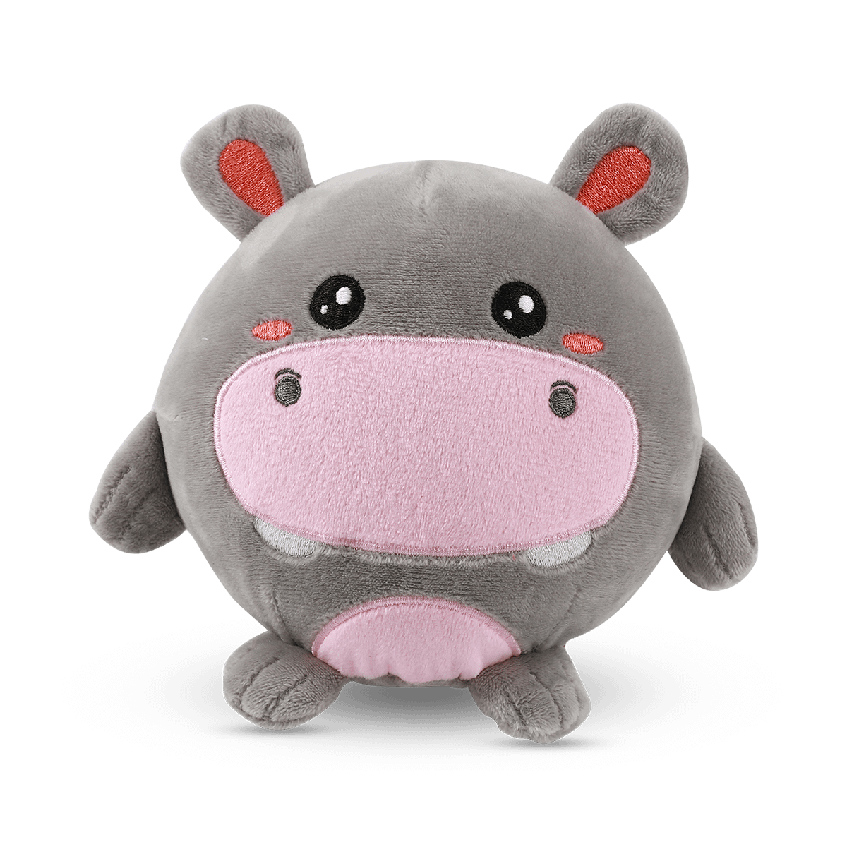Squichy Kussen HIPPO Grijs/Roze