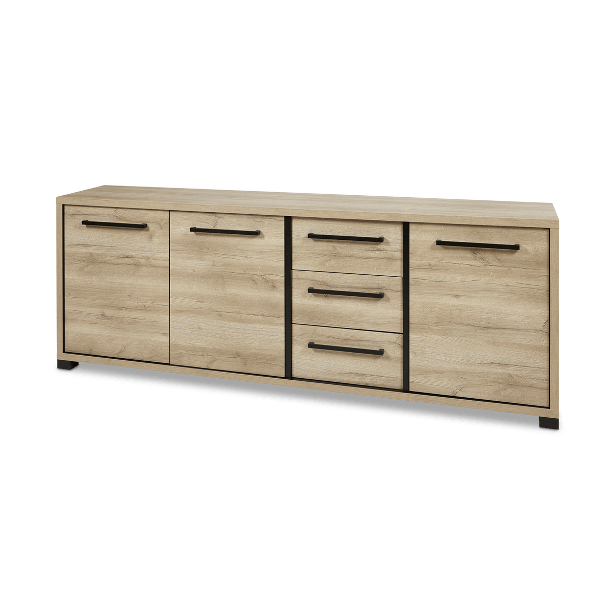 Dressoir FABIAN Arizona Oak/Nero B241