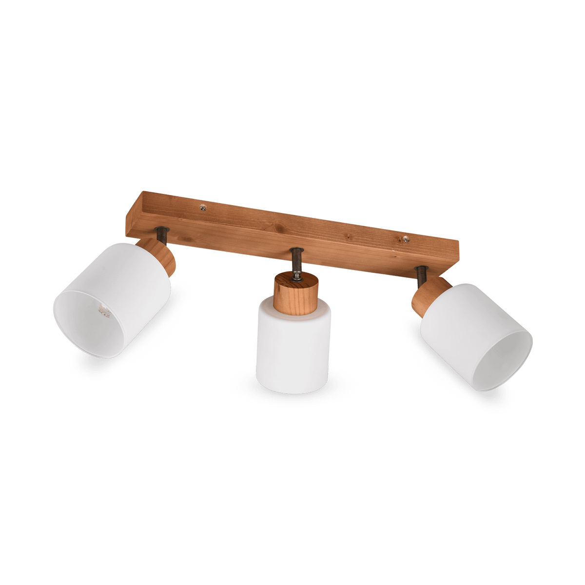 Spot ASSAM 3Del. Hout/Glas Wit