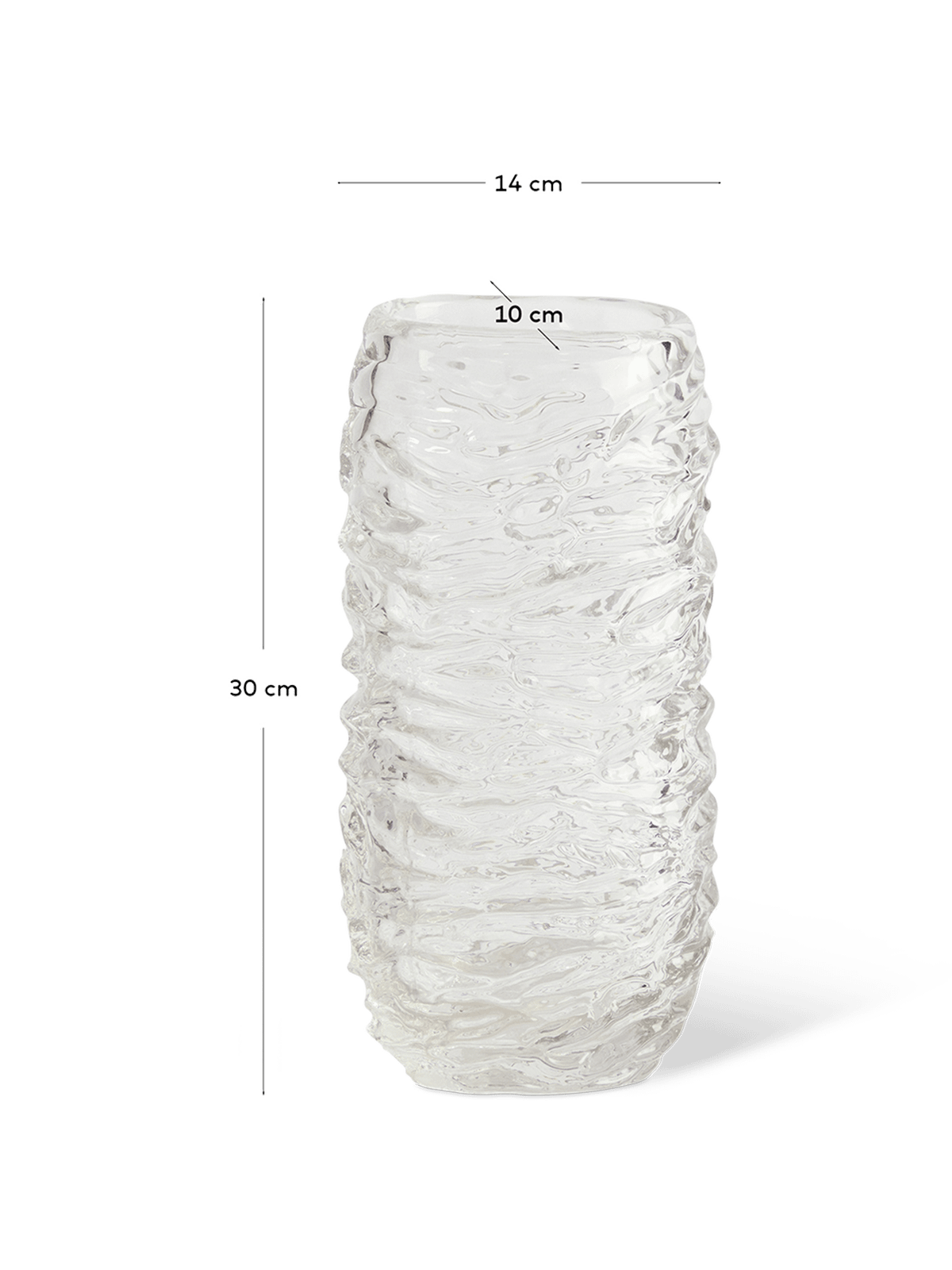 Vaas Vorma transparant glas 29,5cm