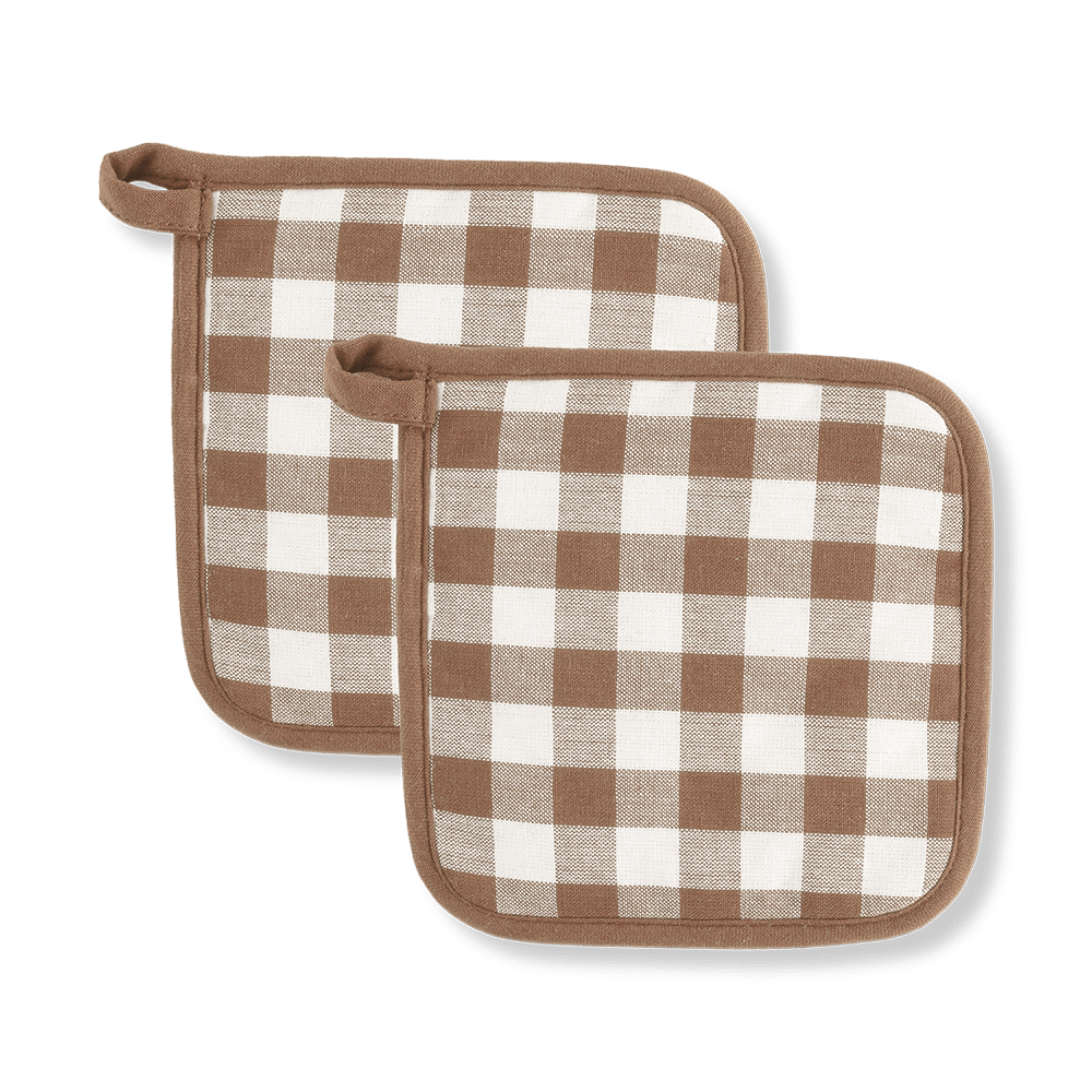 Pannenlap S/2 GINSHA Ruit Cognac