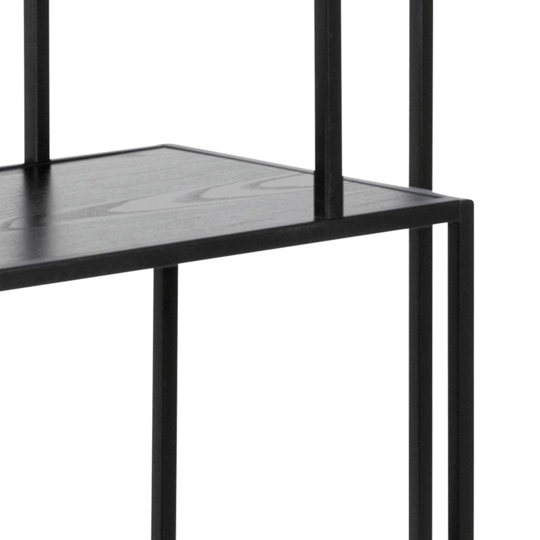 Boekenrek BOKSKAP Ash Black Assymetrisch B77 Boekenrek BOKSKAP Ash Black Assymetrisch B77