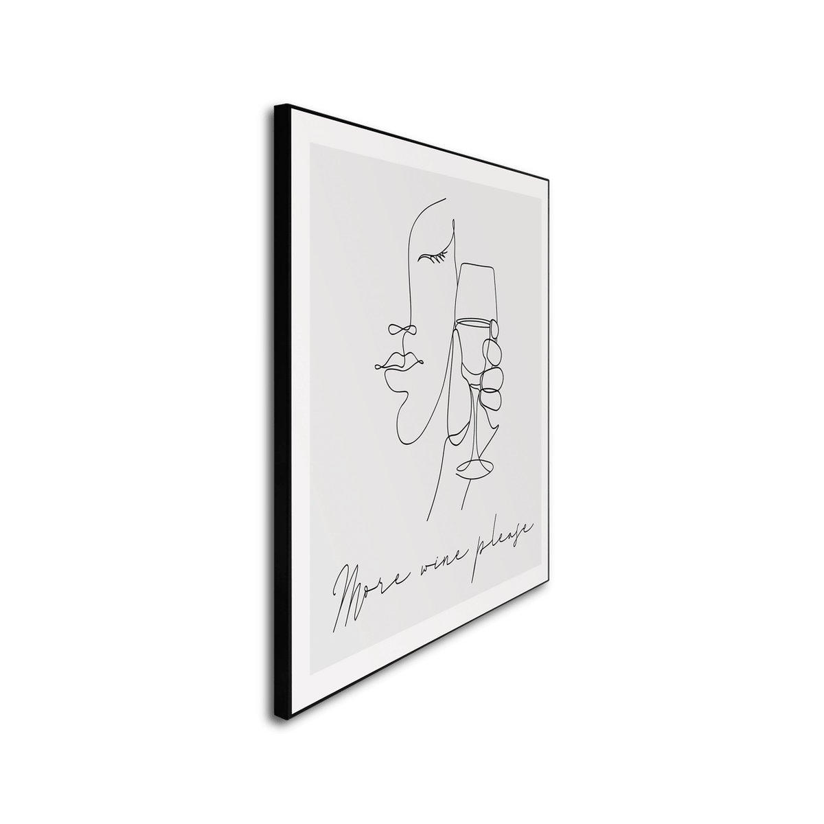 Slim Frame Black More Wine Please