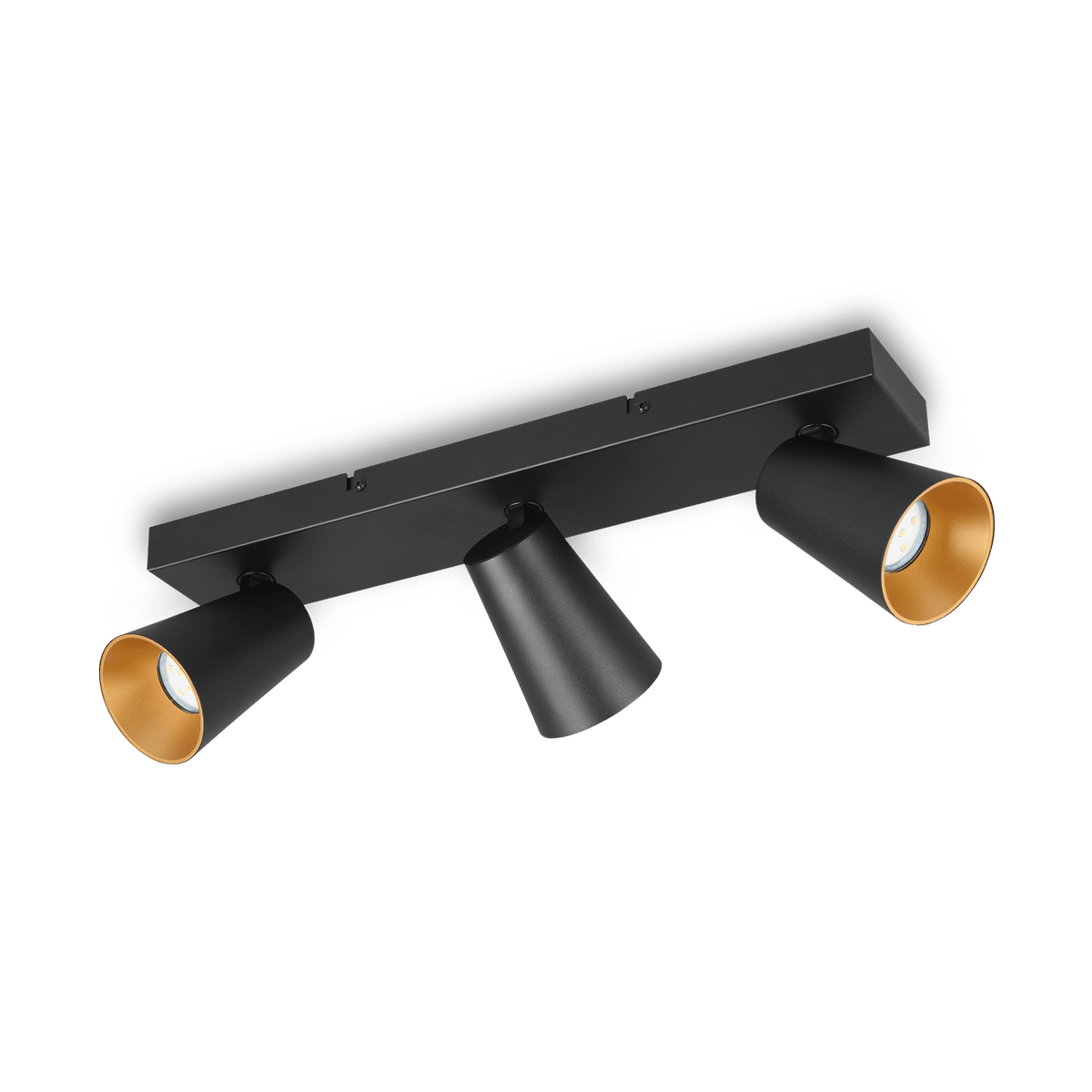 Spot SHARP 3Del. Met. Zwart/Goud