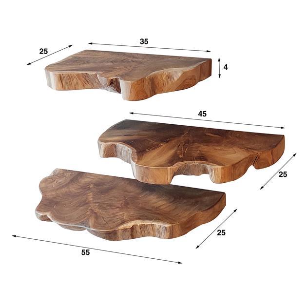 Wandplank PACO set van 3