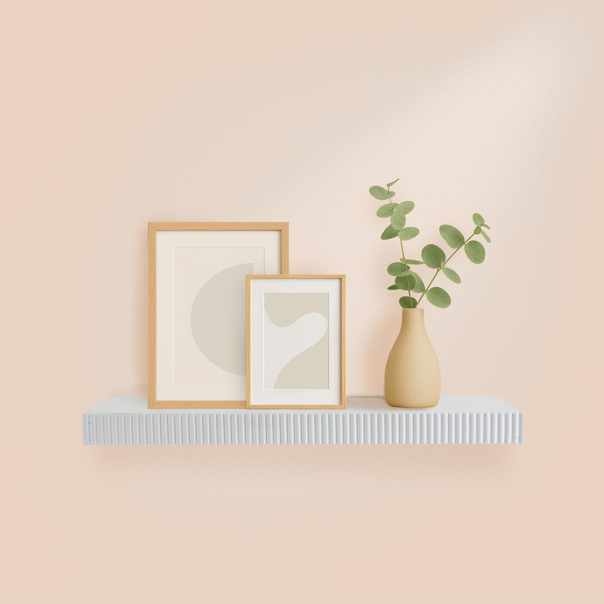 Wandplank ONNIA Ribbel Wit B60