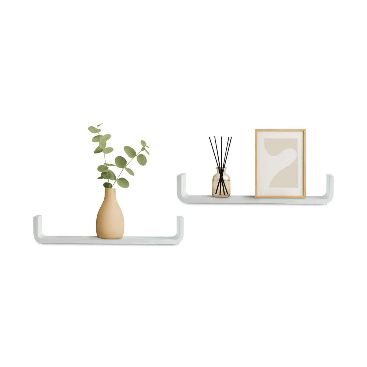 Wandplank S/2 ONNIE Afgerond Wit